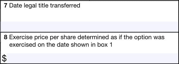 irs form 3922, box 7, box 8