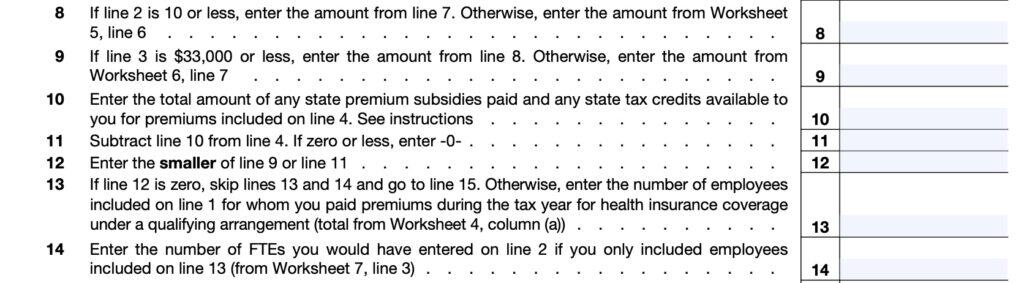 IRS Form 8941 Instructions - Small Employer Insurance Credits