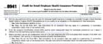 IRS Form 8941 Instructions - Small Employer Insurance Credits