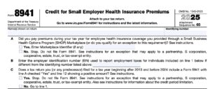 IRS Form 8941 Instructions - Small Employer Insurance Credits