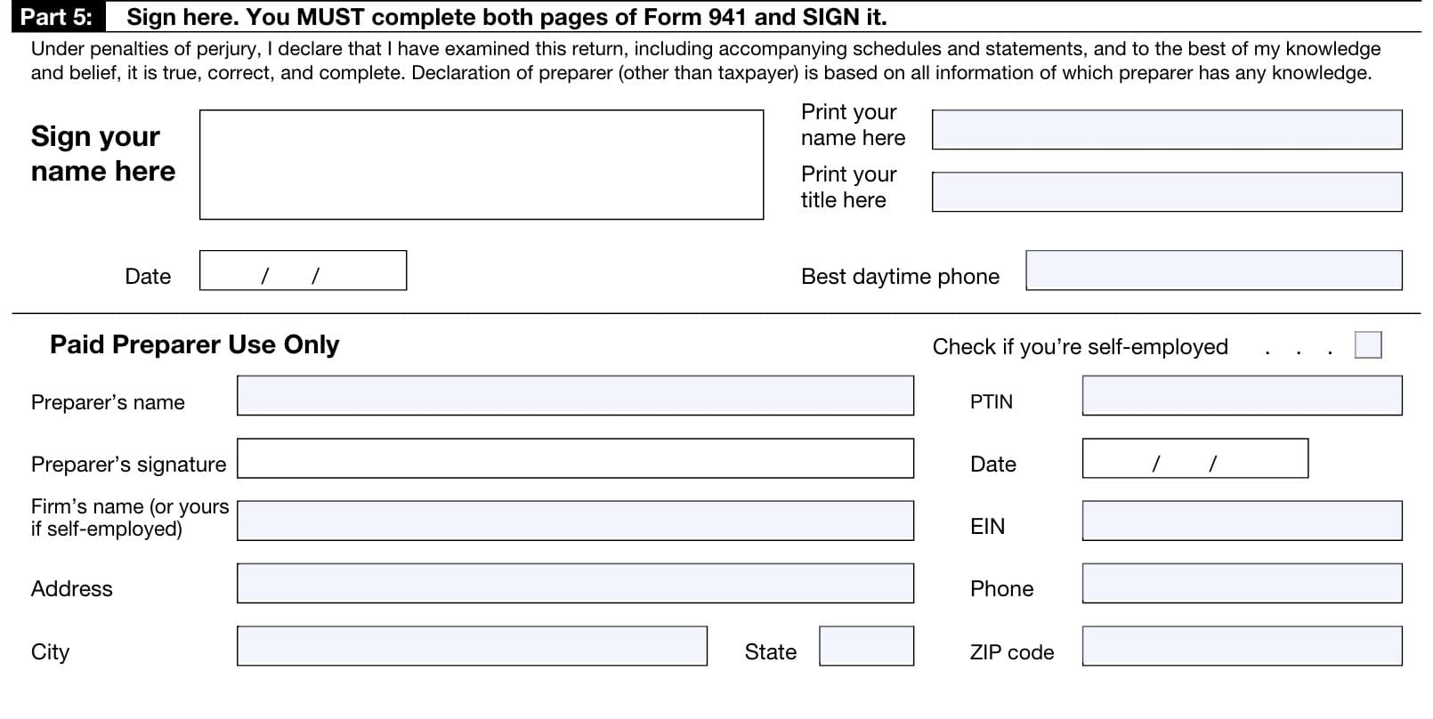 irs form 941 instructions - employer's quarterly tax return