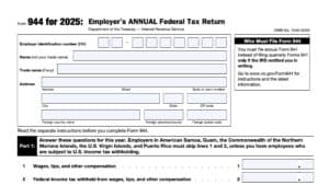 irs form 944, employer's annual federal tax return