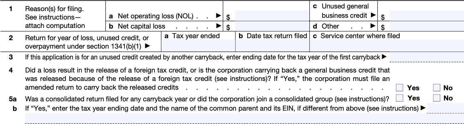 irs-form-1139-instructions-tentative-corporate-tax-refund