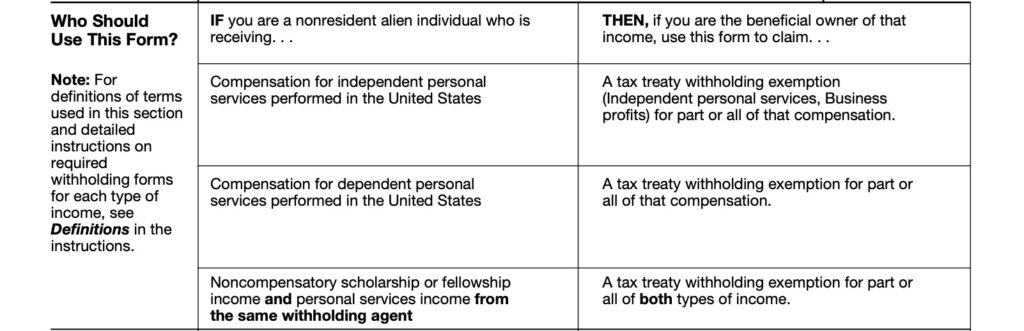 IRS Form 8233 Instructions - Nonresident Alien Tax Exemption
