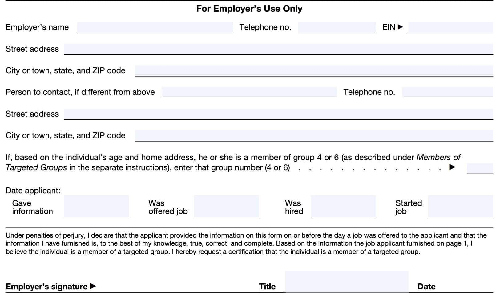 IRS Form 8850 Instructions