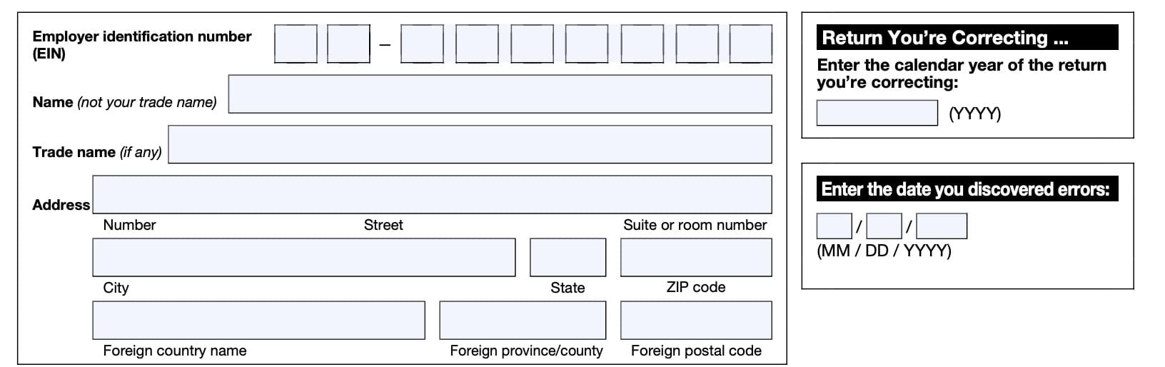 irs form 945-x taxpayer information