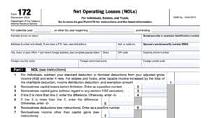 irs form 172, net operating losses (NOLs)