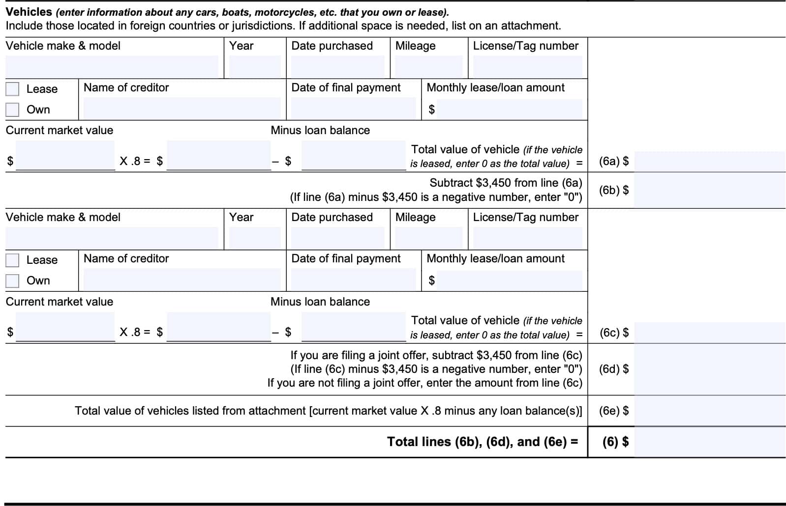 Section 3, vehicles