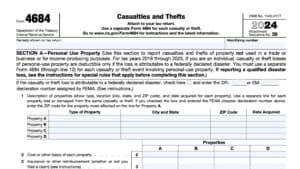 irs form 4684, casualties and thefts