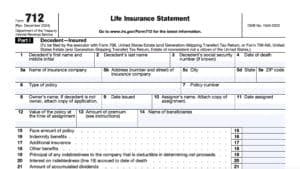 irs form 712, life insurance statement