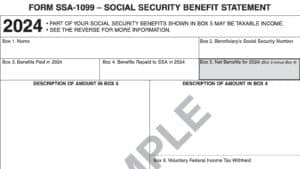 form ssa-1099, social security benefit statement
