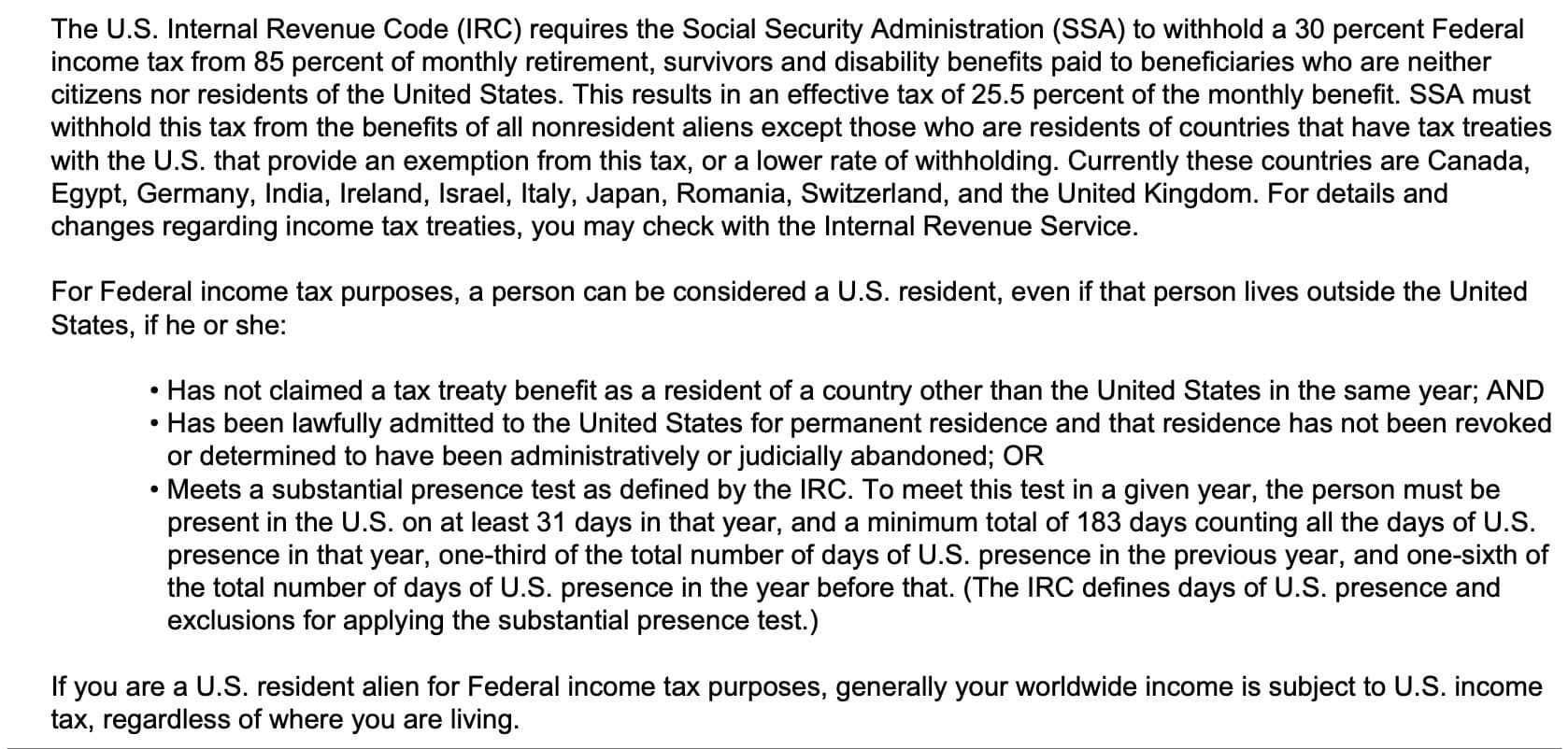 tax statement from the Social Security Administration