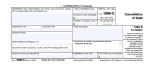 irs form 1099-c, cancellation of debt