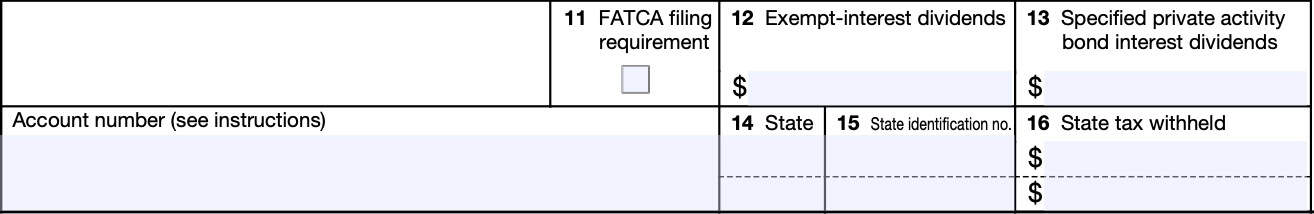 irs form 1099-div, boxes 11 through 16