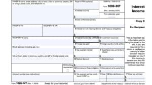 irs form 1099-int, interest income