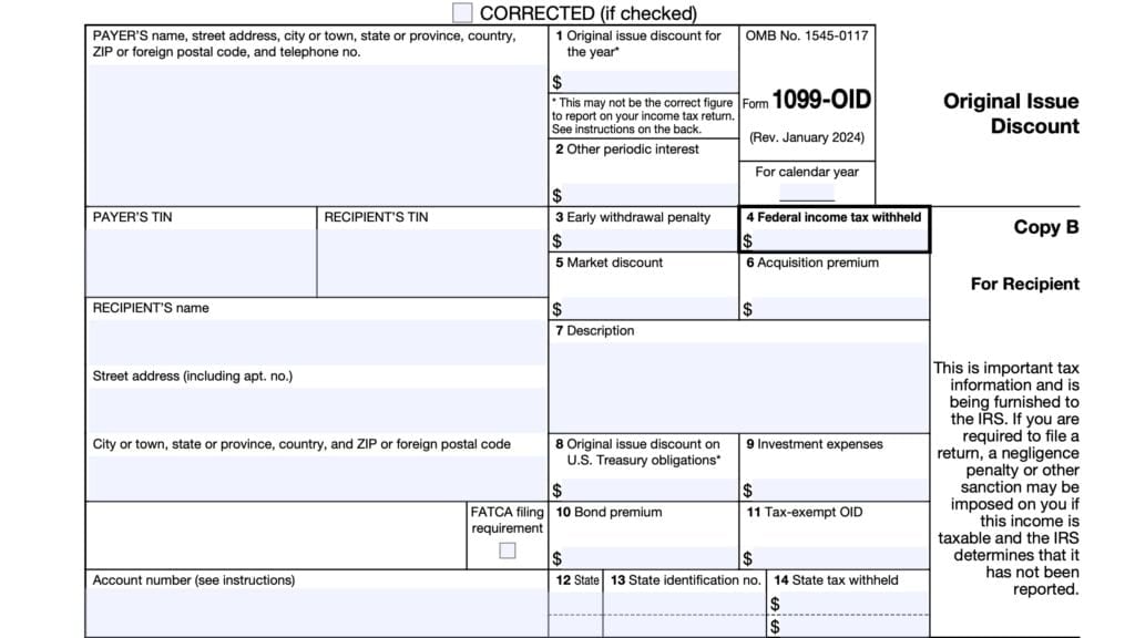 irs form 1099-oid, original issue discount