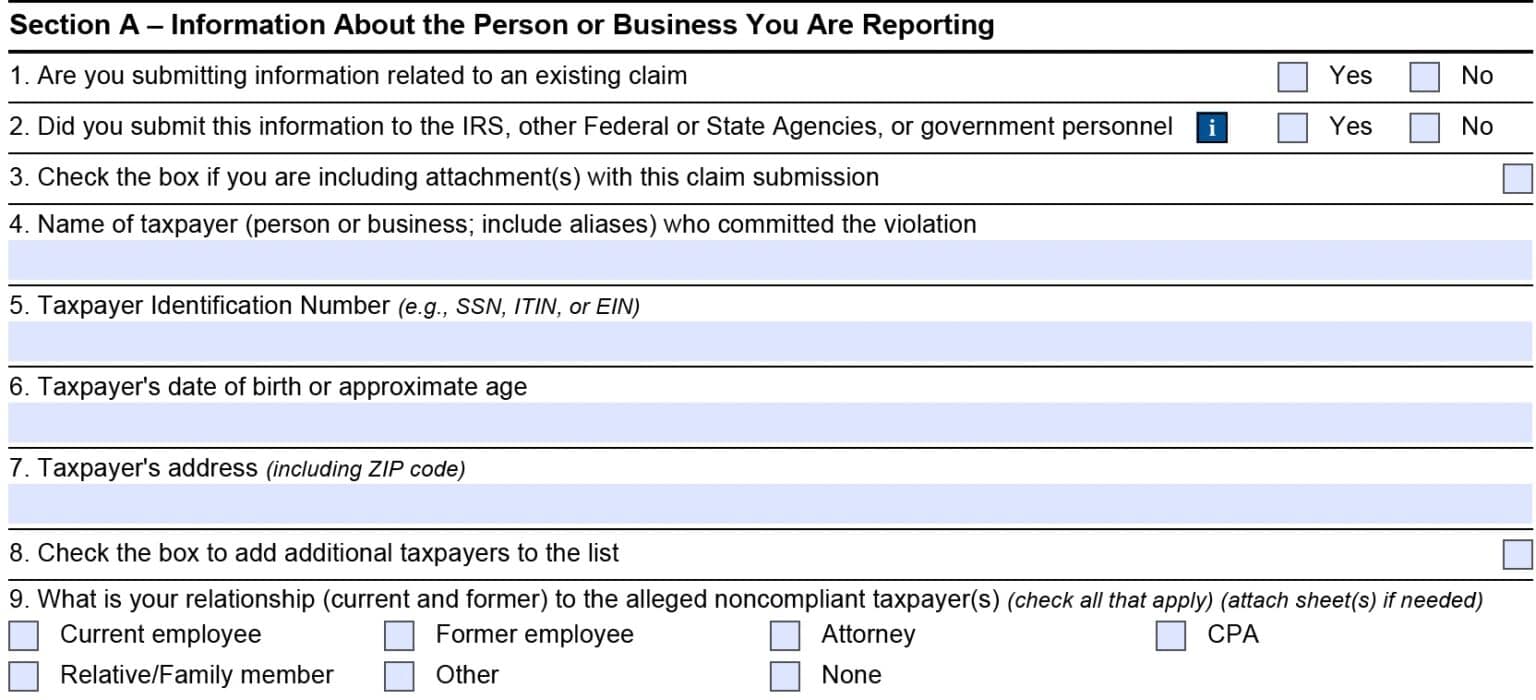 IRS Form 211 Instructions