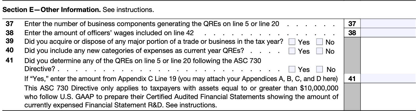 section e: other information