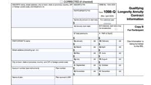 irs form 1098-q, Qualifying Longevity Annuity Contract Information