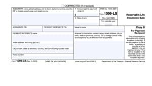 irs form 1099-LS, reportable life insurance sale