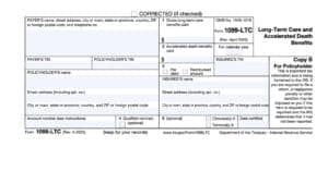 irs form 1099-ltc, Long-Term Care and Accelerated Death Benefits
