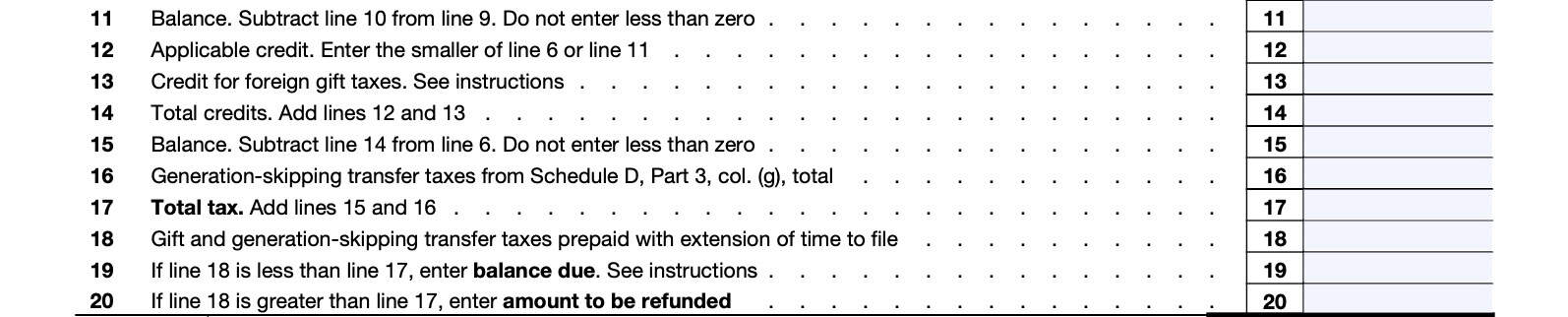 part ii, tax computation, continued