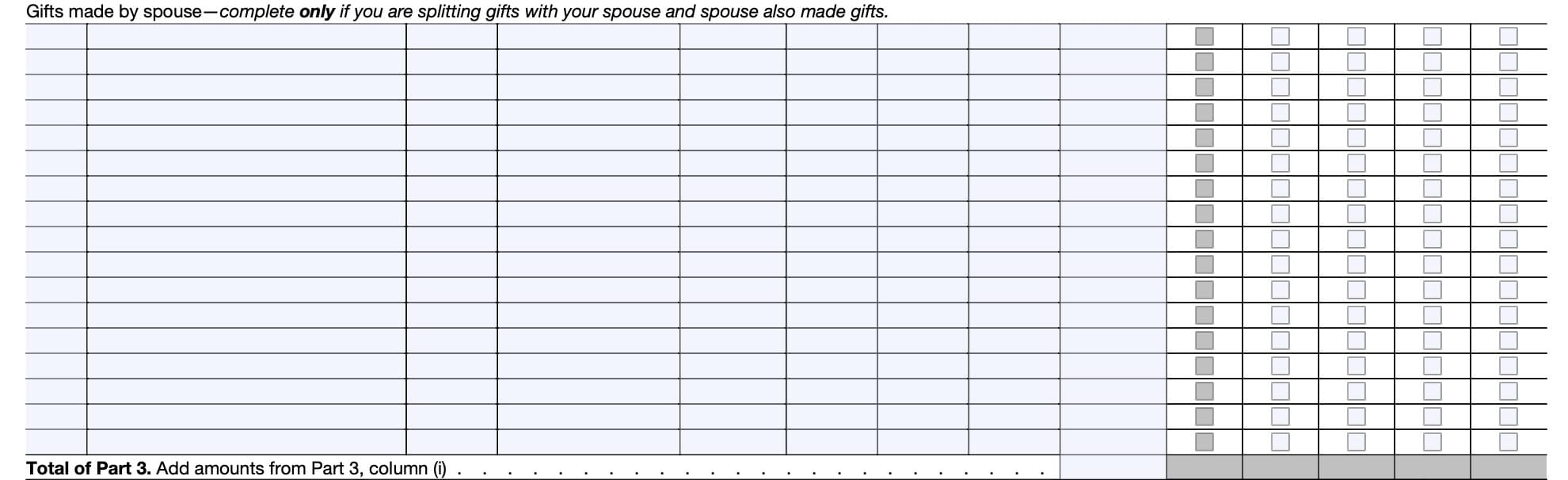part 3: indirect skips and other transfers in trust, gifts made by spouse