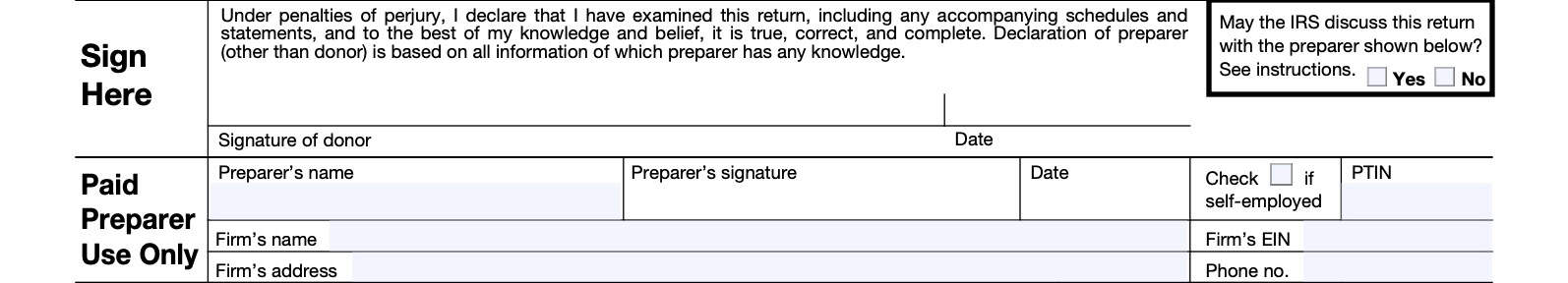 irs form 709, signature fields