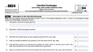 irs form 8824, like-kind- exchanges