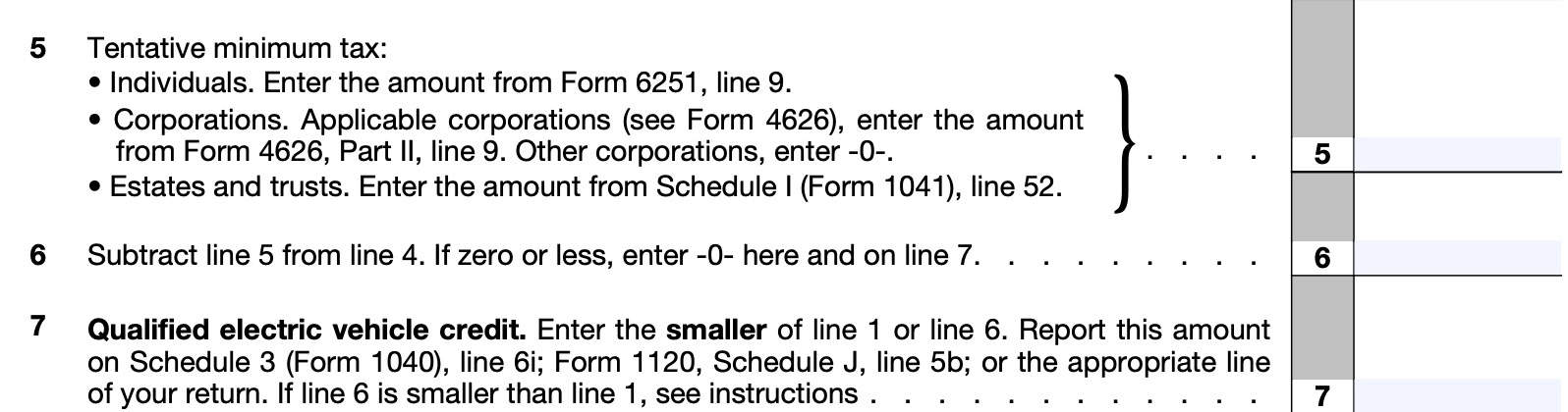 irs form 8834, lines 5 through 7