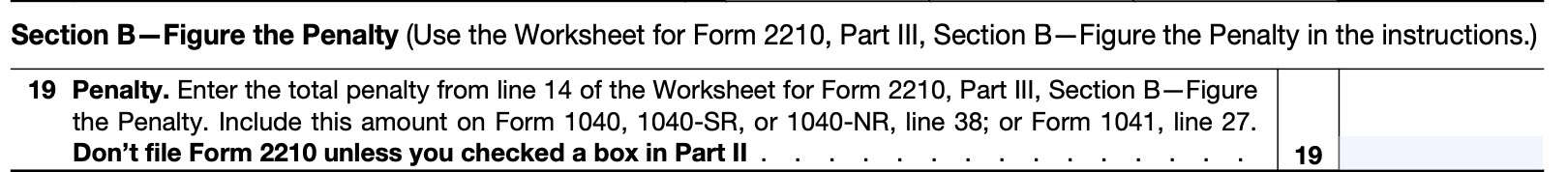 Part III, Section B-Figure the penalty
