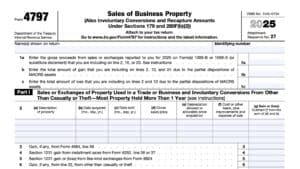irs form 4797, sales of business property