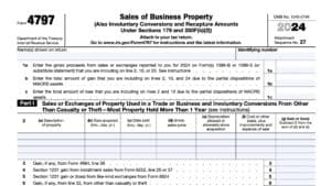 irs form 4797, sales of business property