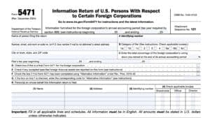 irs form 5471, Information Return of U.S. Persons With Respect to Certain Foreign Corporations