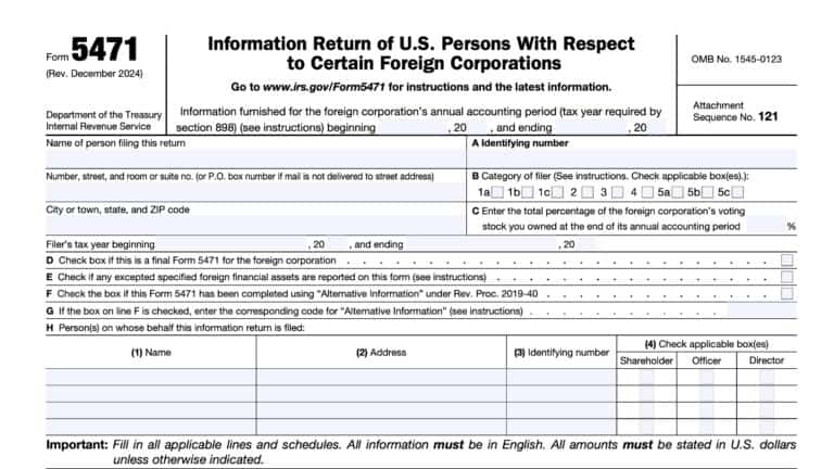 IRS Form 3520 Instructions