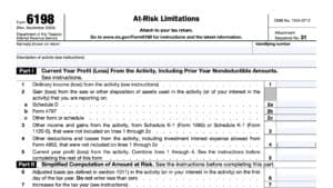 irs form 6198, at-risk limitations