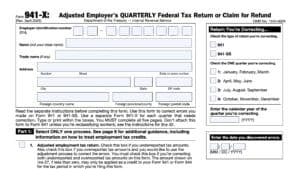 IRS Form 941-X Instructions