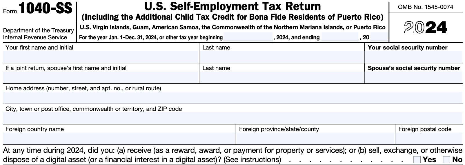 irs form 1040-ss taxpayer information