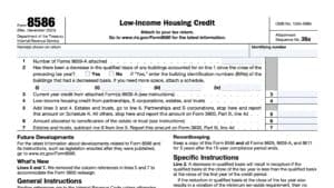 IRS Form 8586, Low-Income Housing Credit