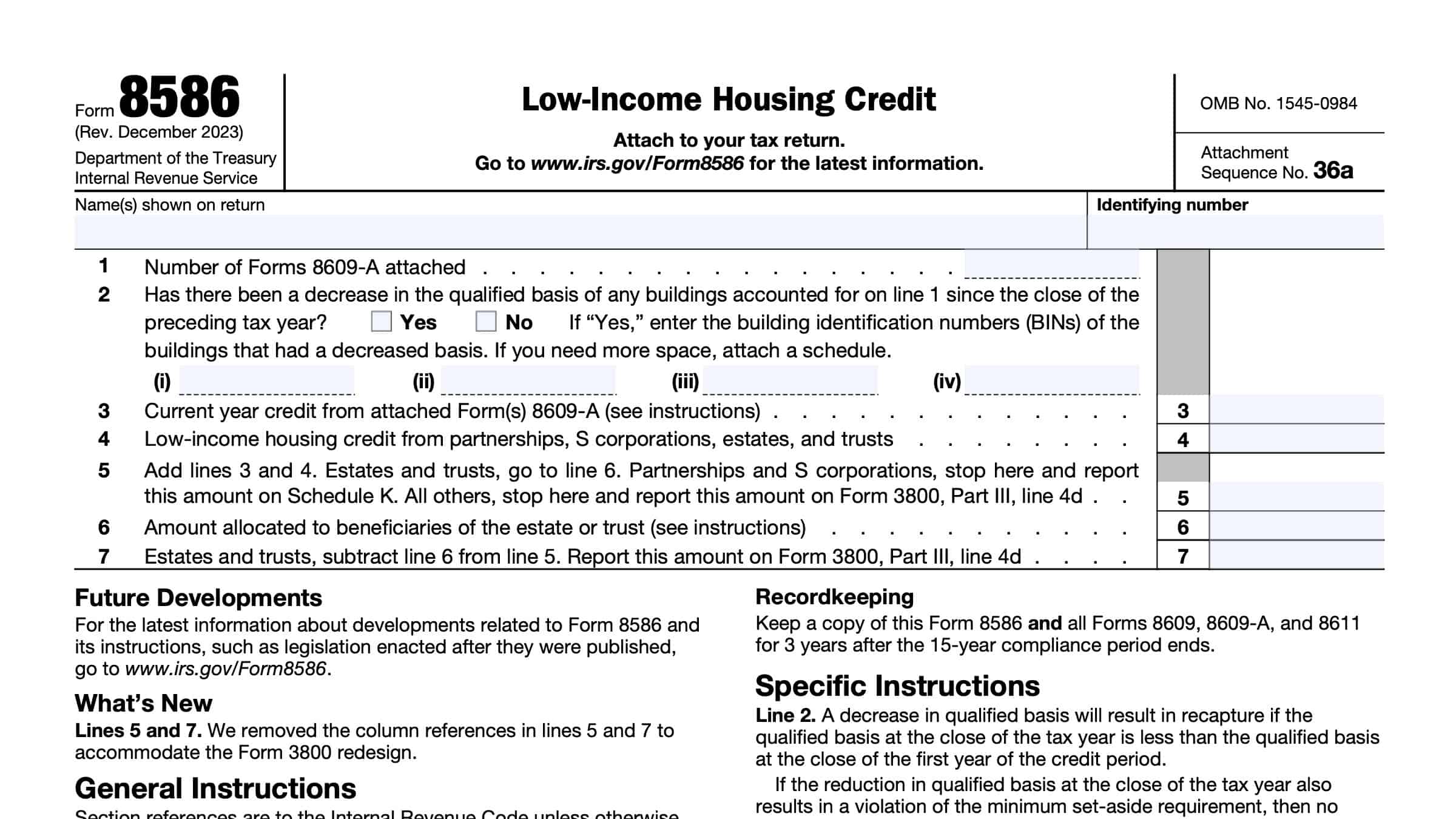 irs form 8586, low-income housing credit