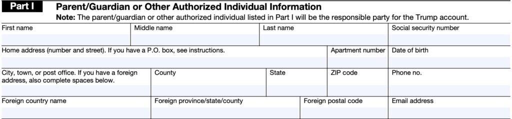 IRS Form 4547 Instructions - Trump Account Election(s)