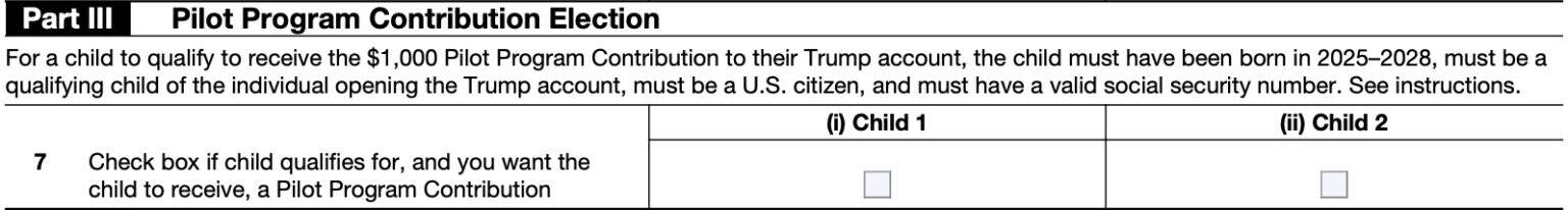 IRS Form 4547 Instructions - Trump Account Election(s)