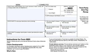 irs form 8922, third party sick pay recap