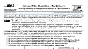 irs form 8949, sales and other dispositions of capital assets