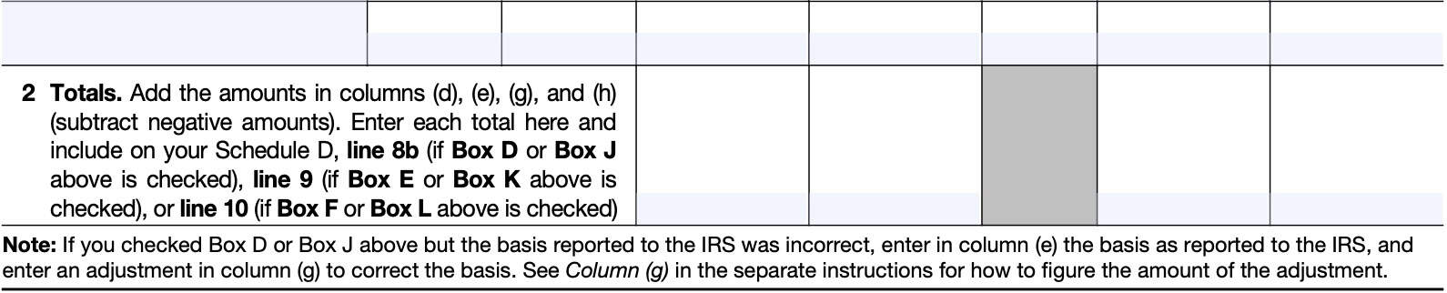 form 8949, part II, line 2

