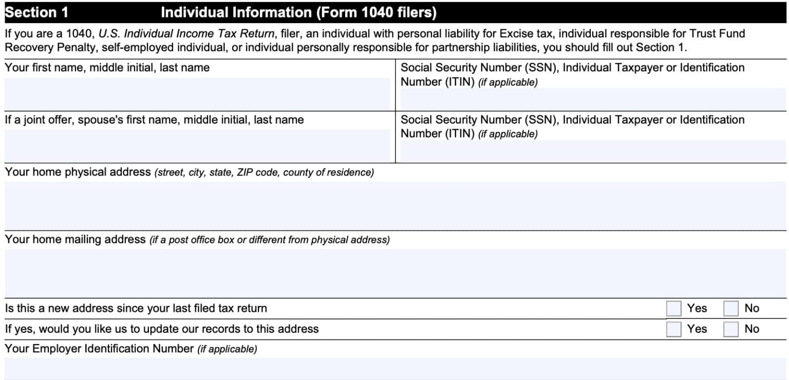 Af Form 656 IRS Form 656 Instructions - Offer In Compromise